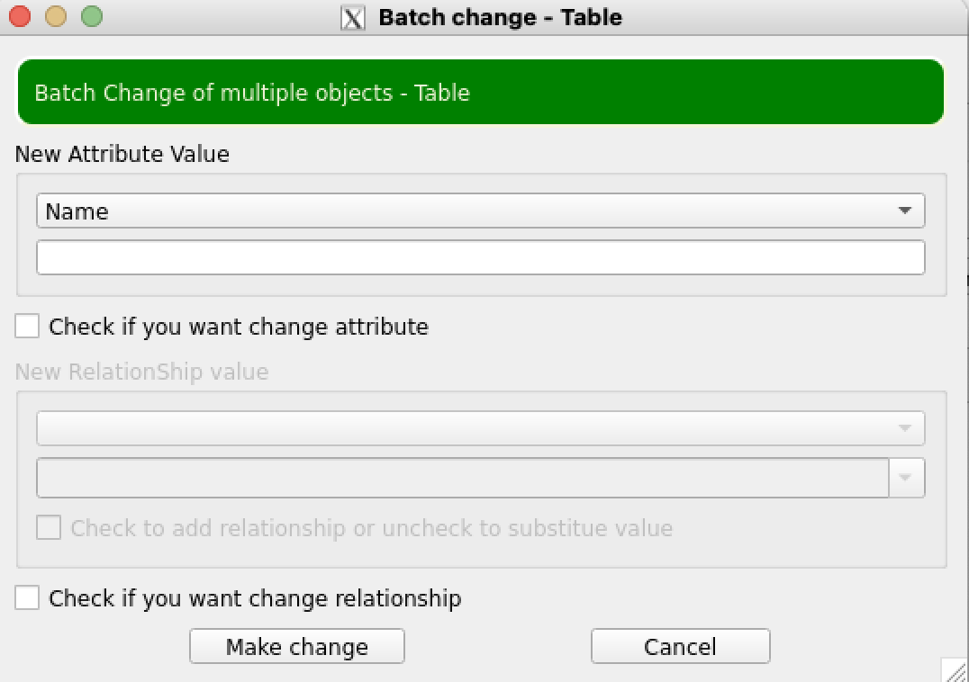 Batch Change Table