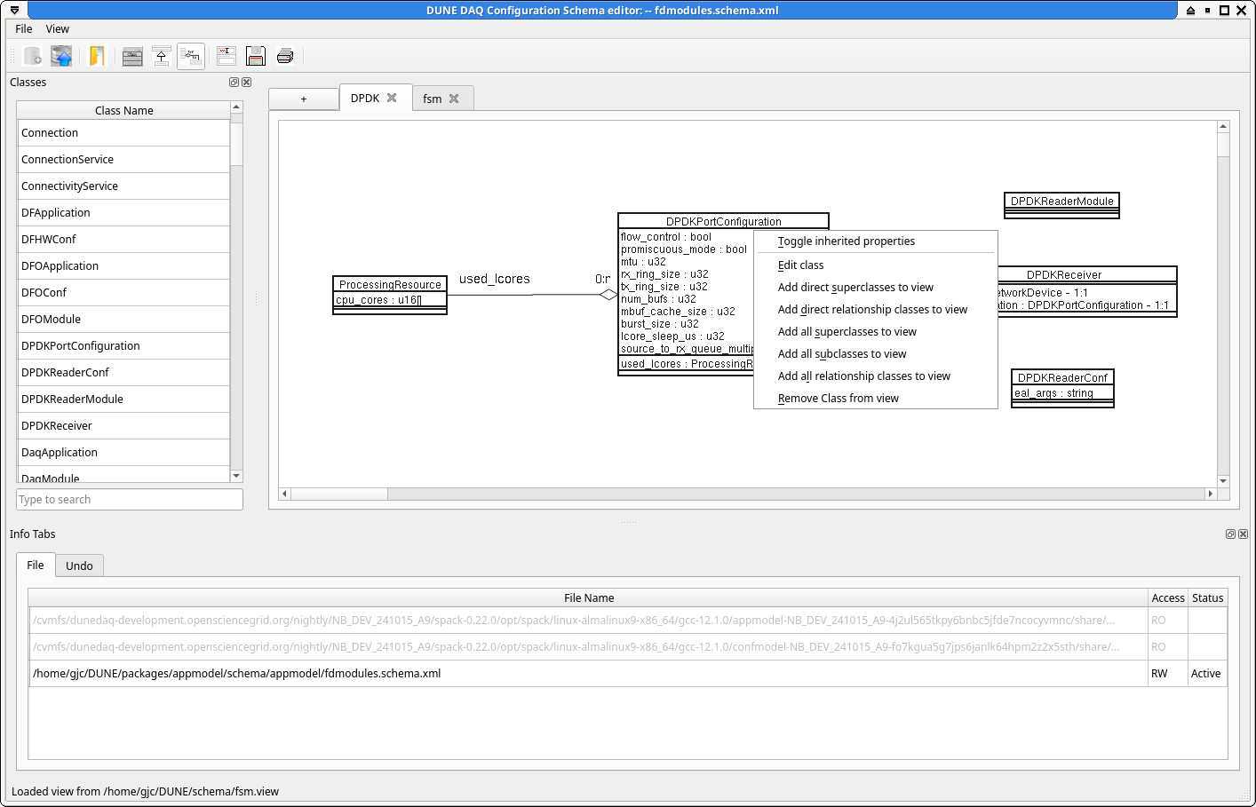 view object context menu