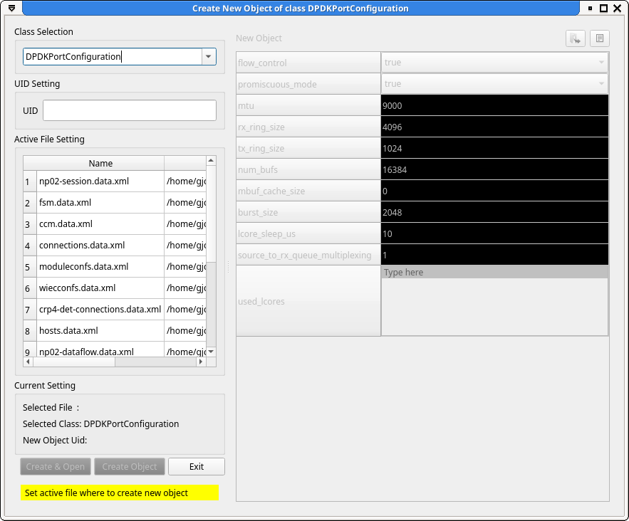 The OKS database editor: dbe_main - DUNE DAQ Software Documentation Home