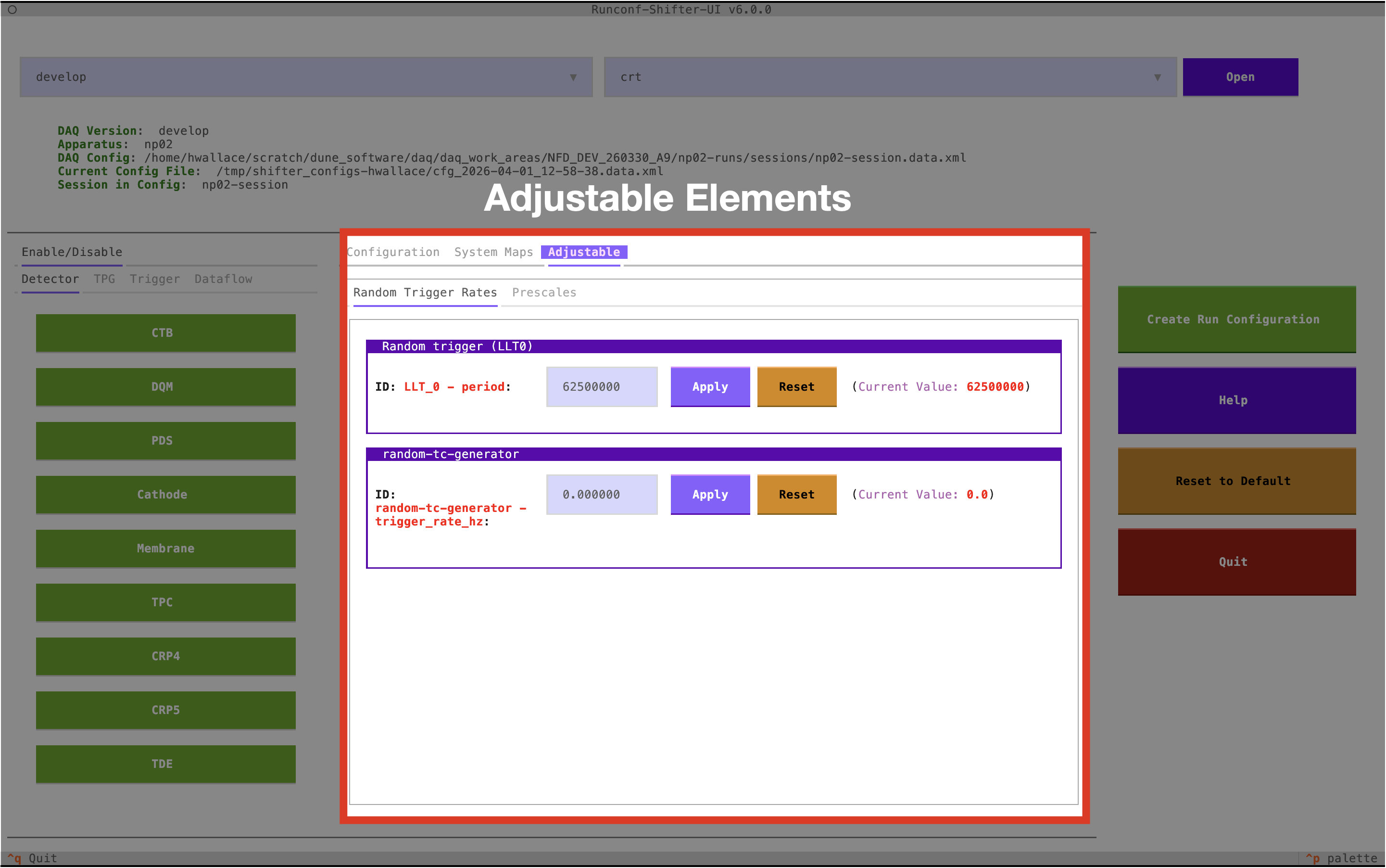 Highlighted adjustable tab
