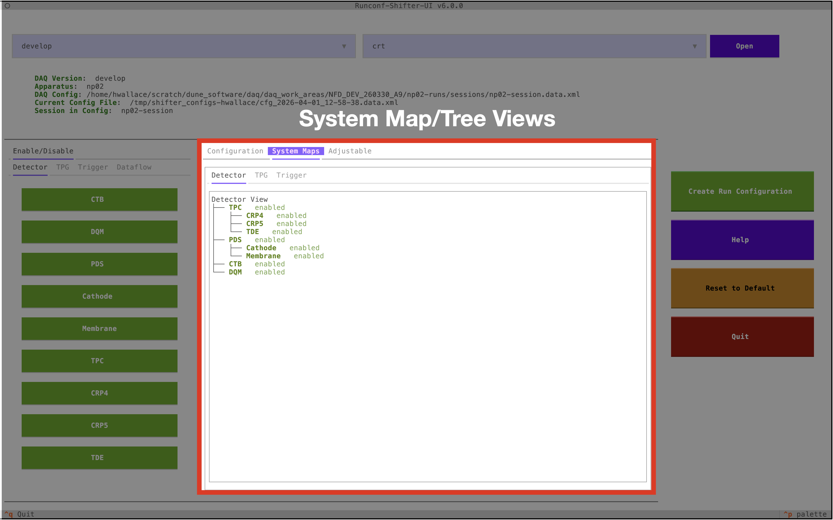 System map view